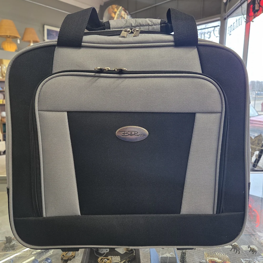 Gray & Black Men’s Laptop Briefcase